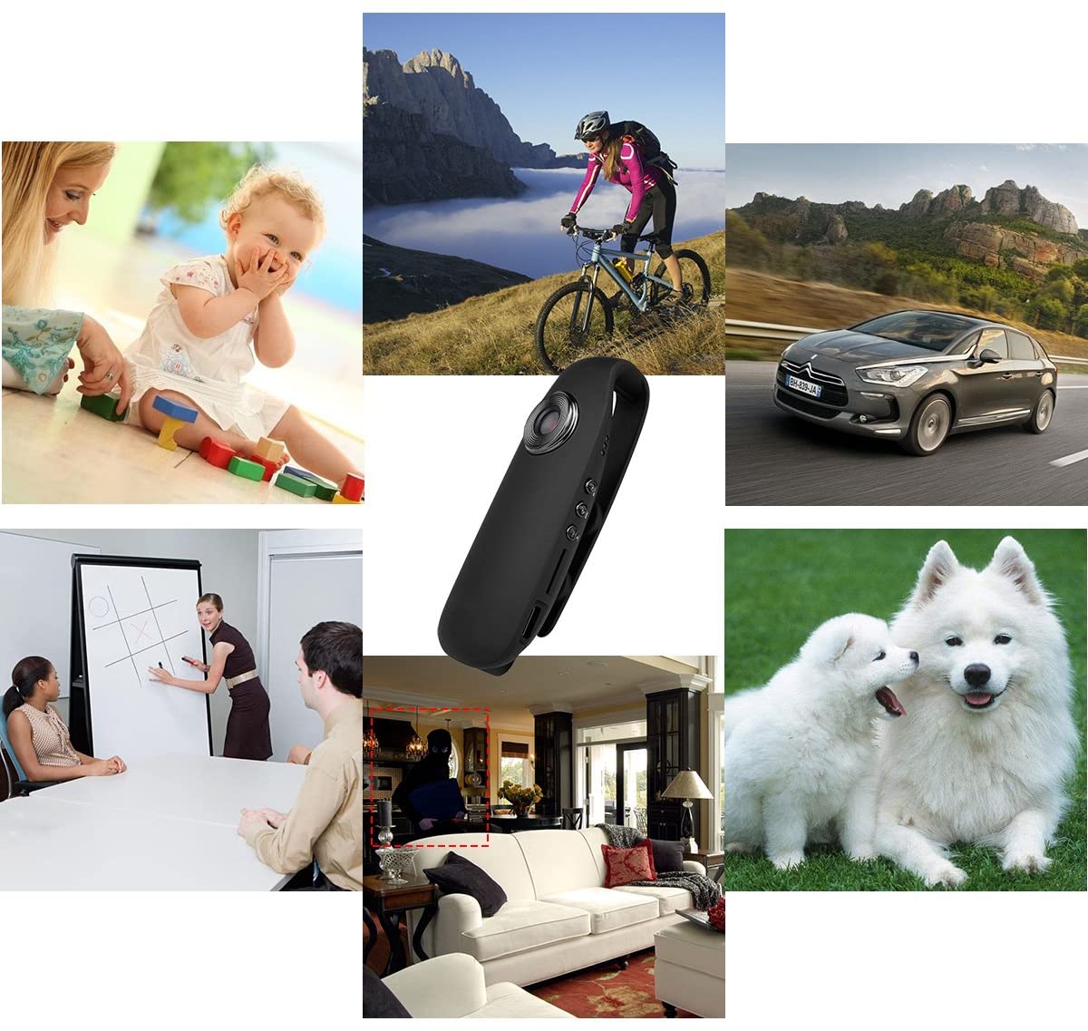 Lenofocus Mini Body Camera 1080P Full HD Hidden Spy Cameras Portable Pocket Clip