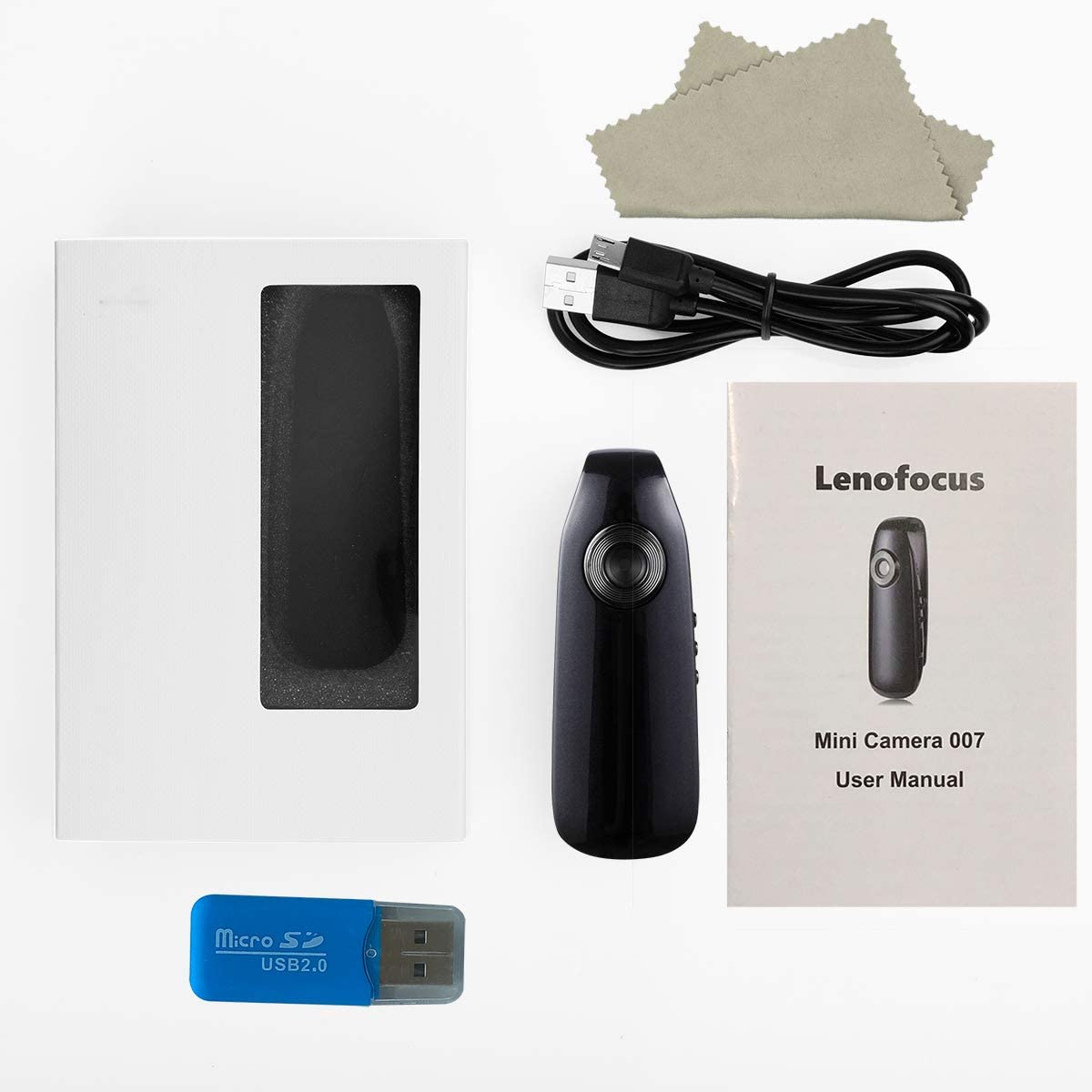 Lenofocus Mini Body Camera 1080P Full HD Hidden Spy Cameras Portable Pocket Clip