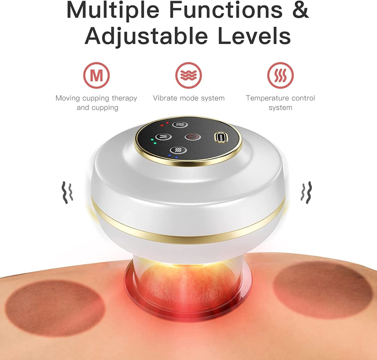 llmiin Electric Cupping Set, Heat, Vibrate & Cupping Therapy