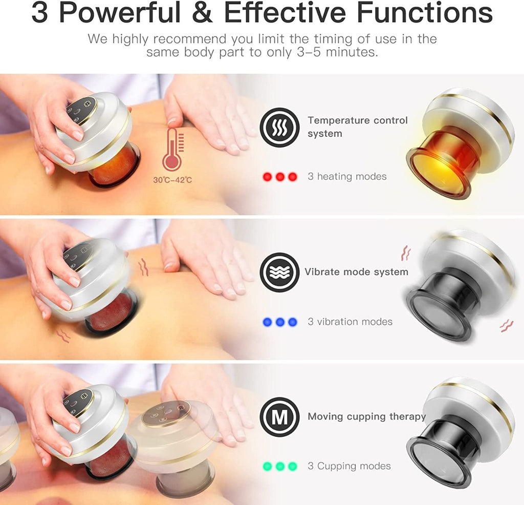 llmiin Electric Cupping Set, Heat, Vibrate & Cupping Therapy