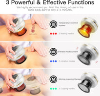 llmiin Electric Cupping Set, Heat, Vibrate & Cupping Therapy