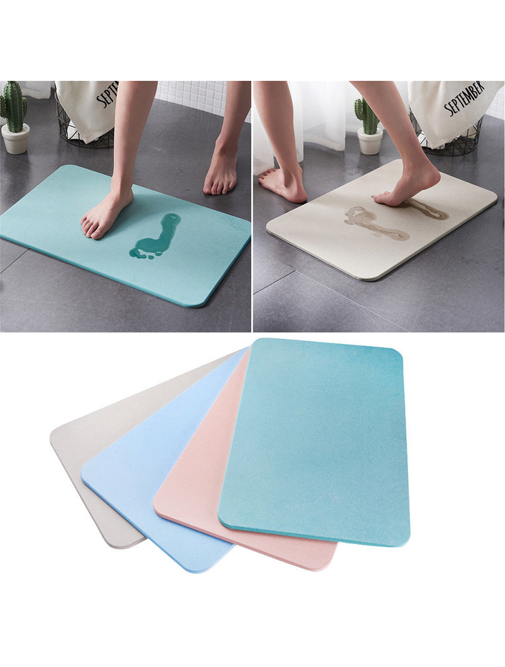 Diatomite Colored Bath Mat