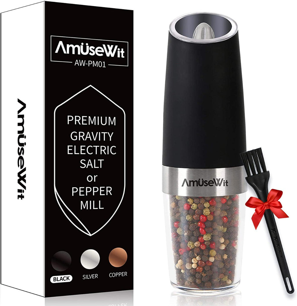 Gravity Electric Pepper or Salt Grinder Mill-Matte Black