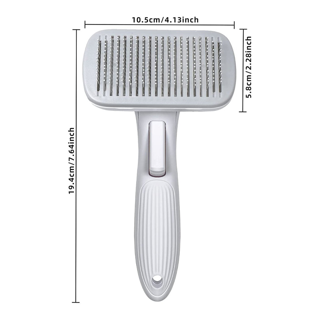 Meeluke Self Cleaning Grooming Slicker Brush for Cats and Dogs