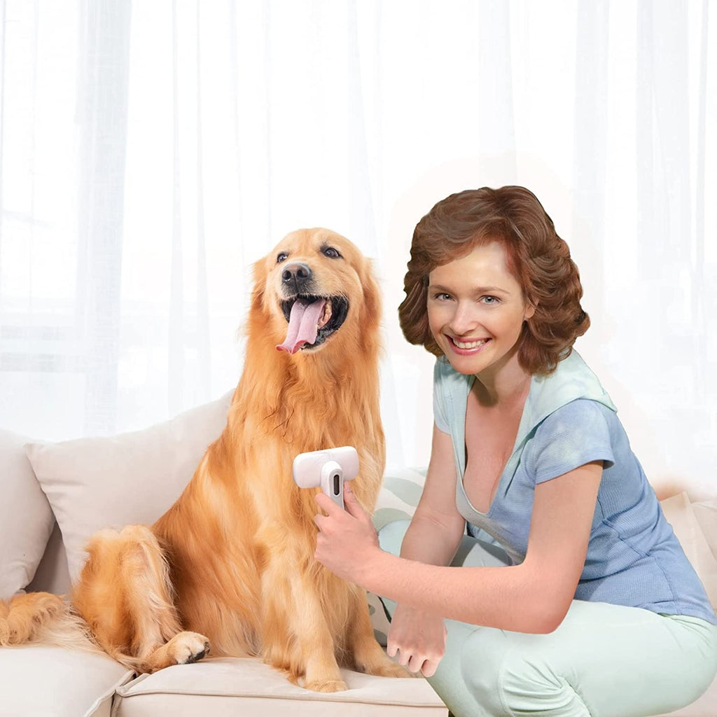 Meeluke Self Cleaning Grooming Slicker Brush for Cats and Dogs