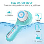 Rechargeable Misiki IPX7 Exfoliating Facial Cleansing Brush with 3 Mode, 5 Brush Head for Exfoliating, Massaging, Removing Blackhead