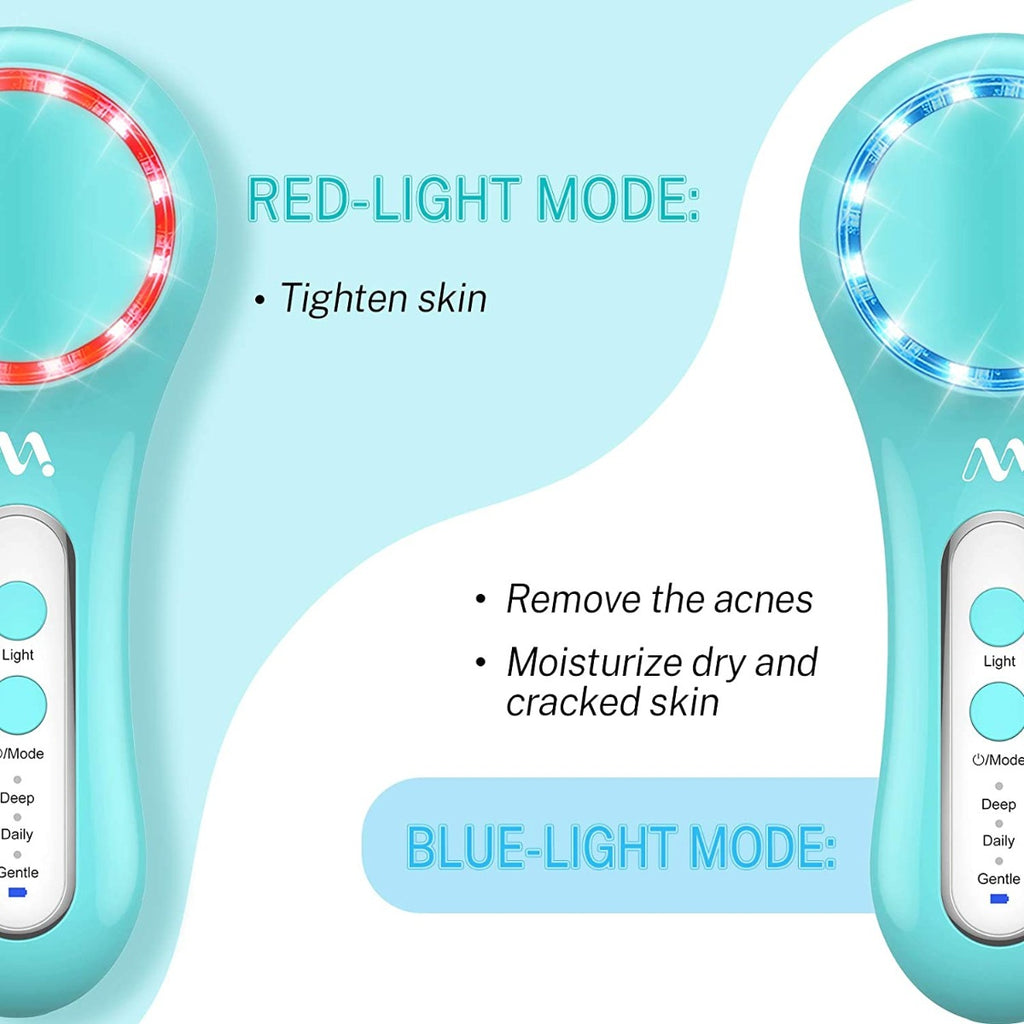 Rechargeable Misiki IPX7 Exfoliating Facial Cleansing Brush with 3 Mode, 5 Brush Head for Exfoliating, Massaging, Removing Blackhead