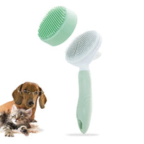 Mollypaws Self Cleaning Grooming Slicker Brush for Cats and Dogs