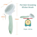 Mollypaws Self Cleaning Grooming Slicker Brush for Cats and Dogs