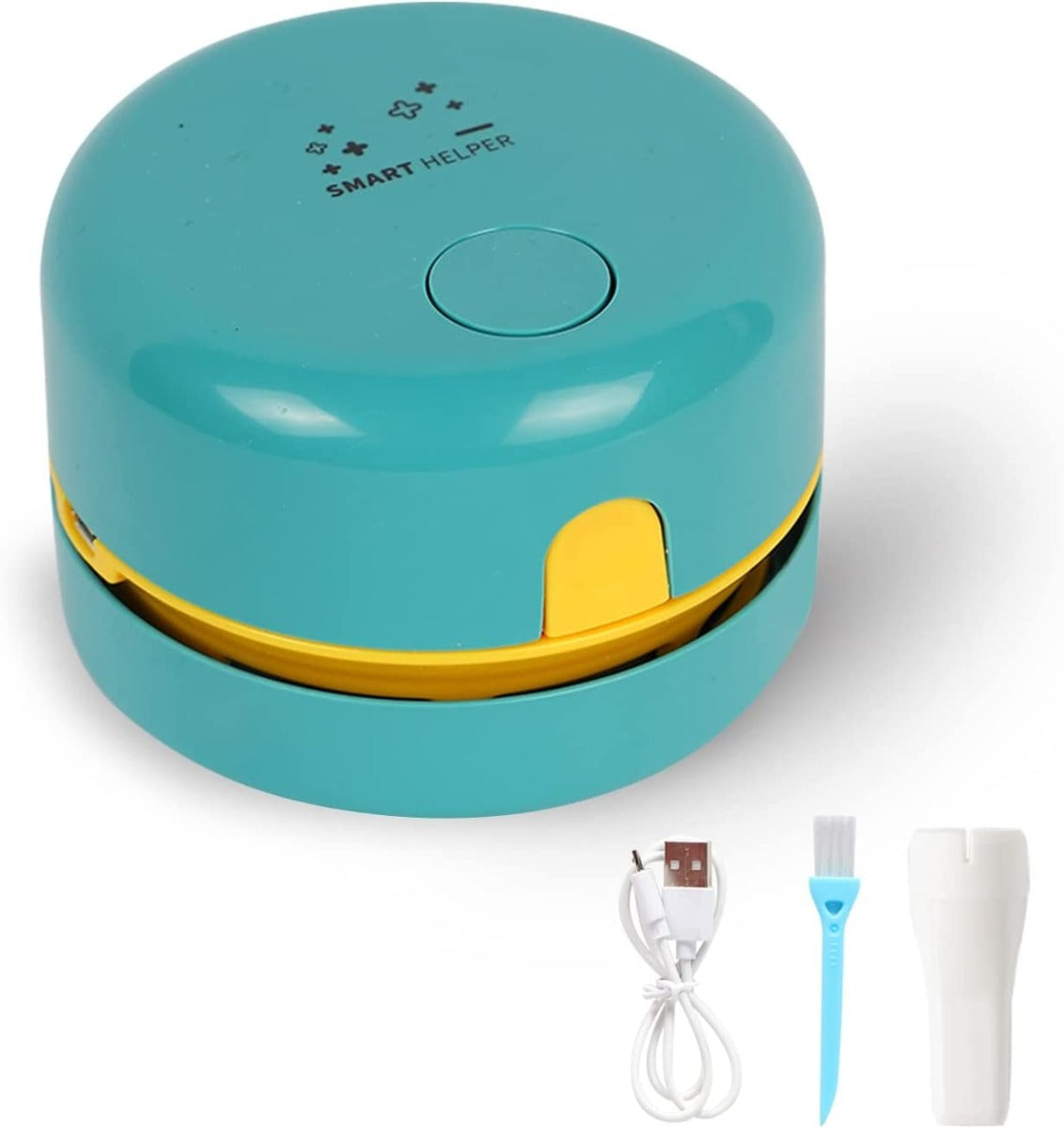 MorTime Desktop Vacuum Cleaner 3.2" D x 2.4" H USB Charged for Table, Laptop, Home, Office, Car