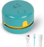 MorTime Desktop Vacuum Cleaner 3.2" D x 2.4" H USB Charged for Table, Laptop, Home, Office, Car