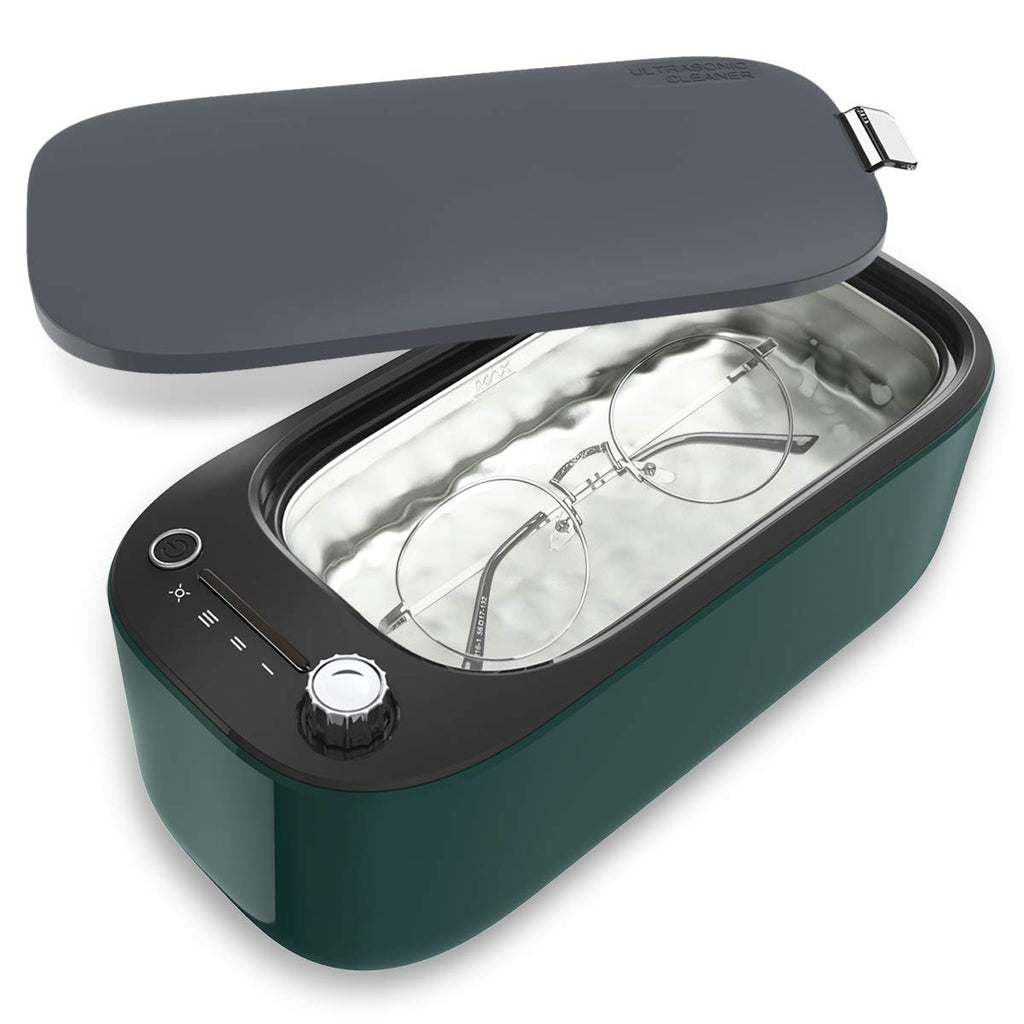 Ultrasonic Portable Jewelry Cleaner Machine for Rings, Watches, Glasses, Jewelry, Diamonds, Coins, Dentures with Basket (400ML, 47KHZ)