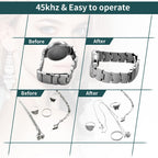 Ultrasonic Portable Jewelry Cleaner Machine for Rings, Watches, Glasses, Jewelry, Diamonds, Coins, Dentures with Basket (400ML, 47KHZ)