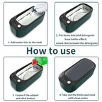 Ultrasonic Portable Jewelry Cleaner Machine for Rings, Watches, Glasses, Jewelry, Diamonds, Coins, Dentures with Basket (400ML, 47KHZ)