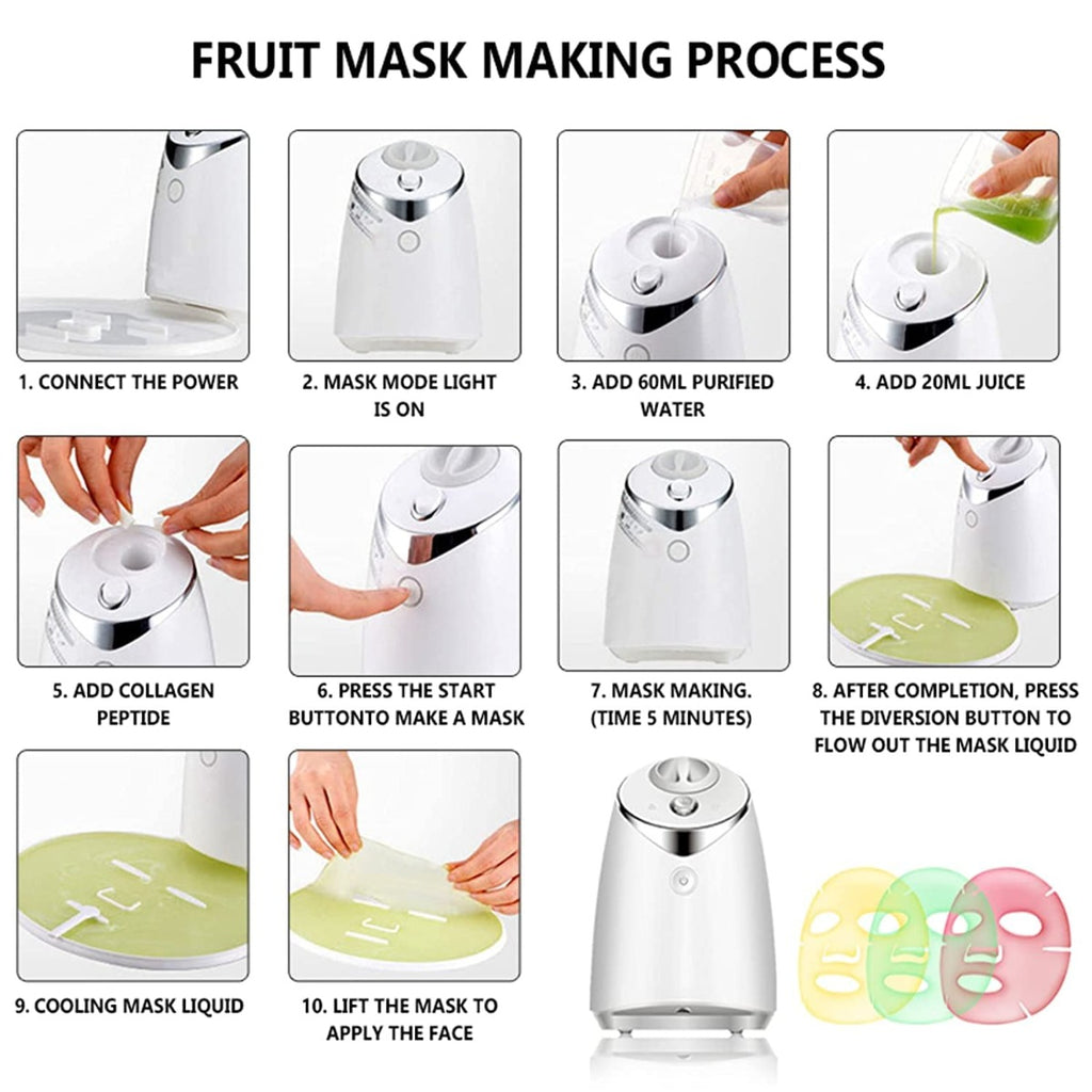 Fruit Face Mask Maker Machine with Collagen Pills Smart Automatic Face Cream Beauty Making for Facial/Eyes SPA