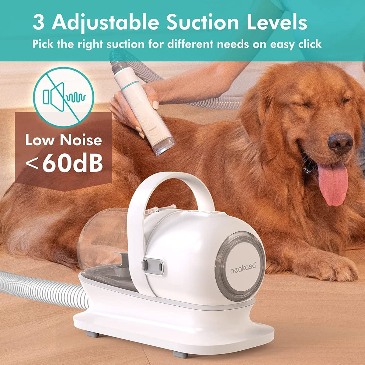 Neakasa by neabot P1 Pro Pet Grooming Kit & Vacuum Suction 99% Pet Hair, Dog Grooming Kit
