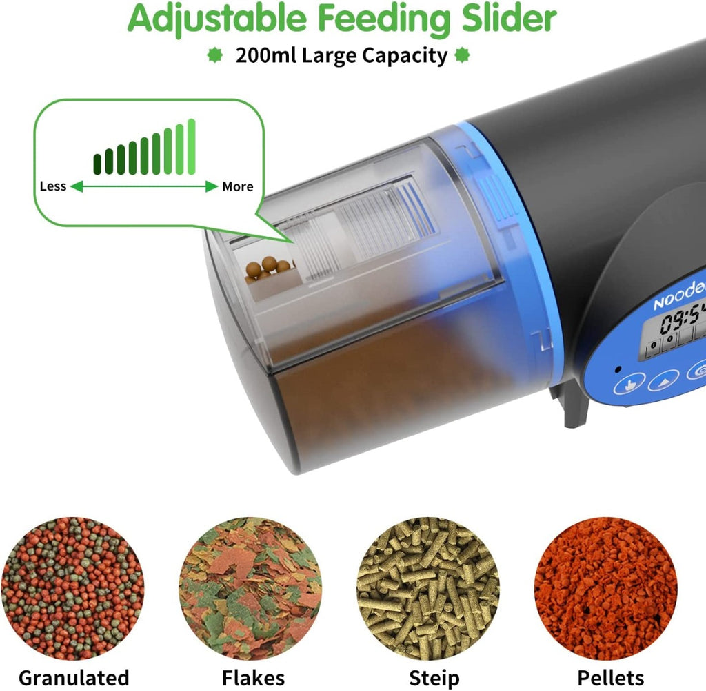 Noodoky USB Charging Automatic Fish Feeder for Aquarium or Small Fish Turtle Tank