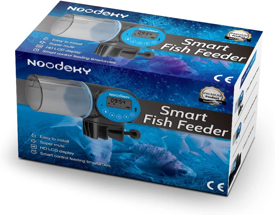Noodoky USB Charging Automatic Fish Feeder for Aquarium or Small Fish Turtle Tank