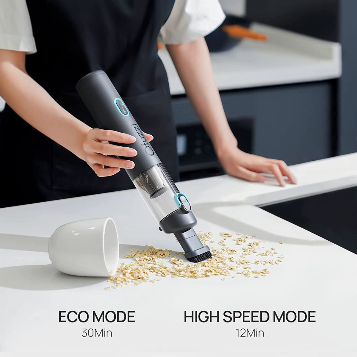 Ofuzzi H8 Apex Cordless Handheld Vacuum Cleaner, 30AW Powerful Suction, 1.2lbs Lightweight, 120ml Dustbowl and Dual Filtration System, 30 Mins Runtime for Pet, Car, Home and Narrow Spaces