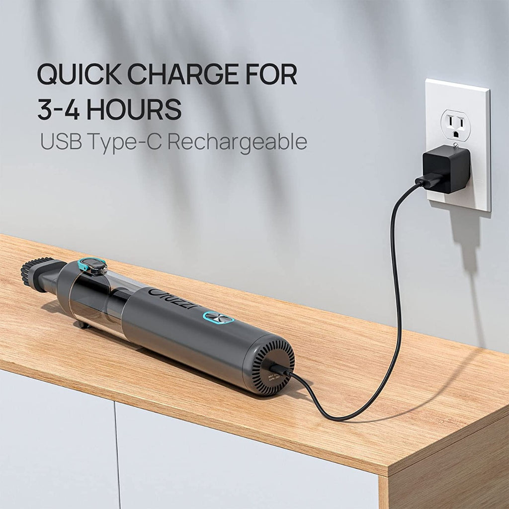 Ofuzzi H8 Apex Cordless Handheld Vacuum Cleaner, 30AW Powerful Suction, 1.2lbs Lightweight, 120ml Dustbowl and Dual Filtration System, 30 Mins Runtime for Pet, Car, Home and Narrow Spaces