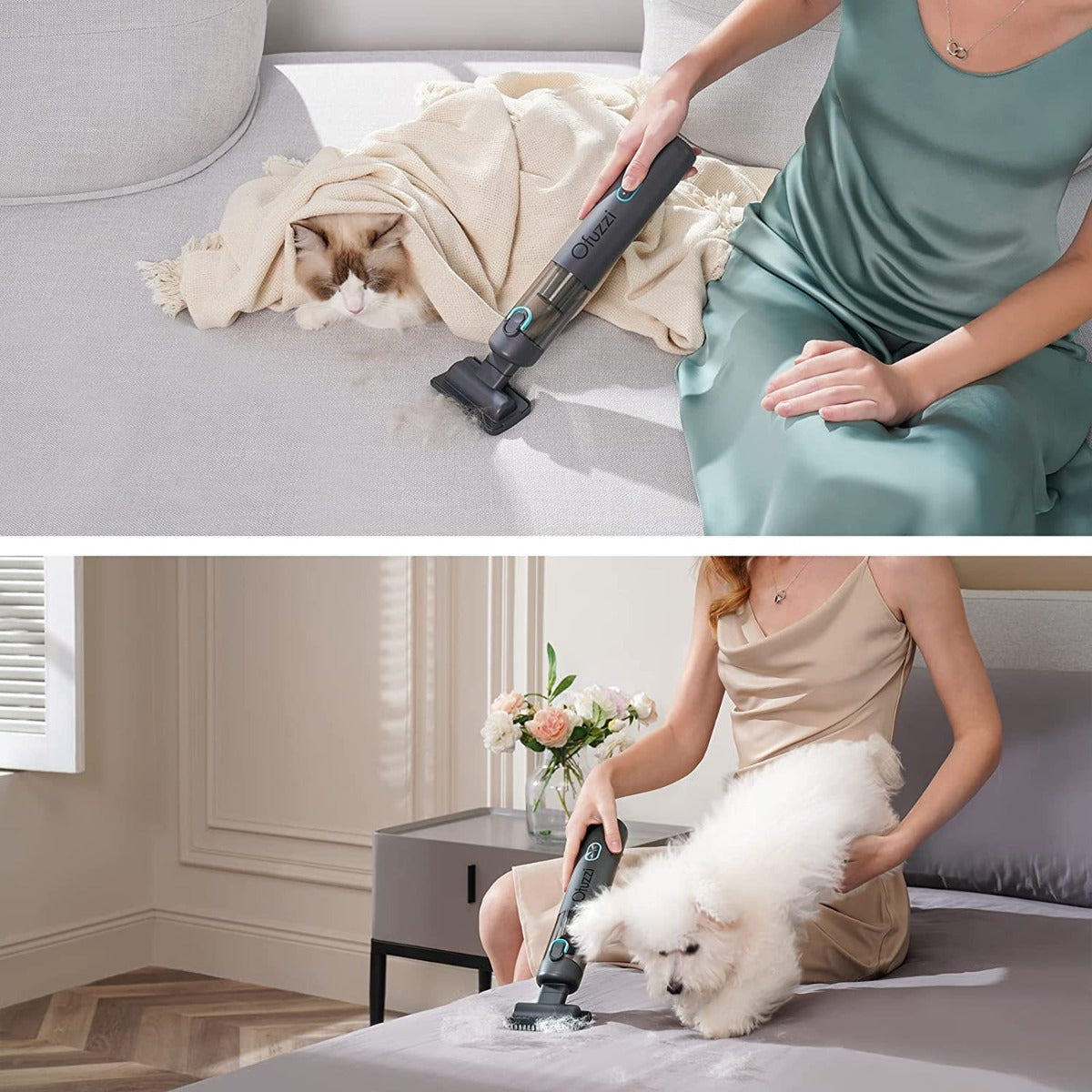 Ofuzzi H8 Apex Cordless Handheld Vacuum Cleaner, 30AW Powerful Suction, 1.2lbs Lightweight, 120ml Dustbowl and Dual Filtration System, 30 Mins Runtime for Pet, Car, Home and Narrow Spaces