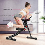ONETWOFIT Core & Abdominal Trainers Workout Machine with Height Adjustable & LCD Display OT129