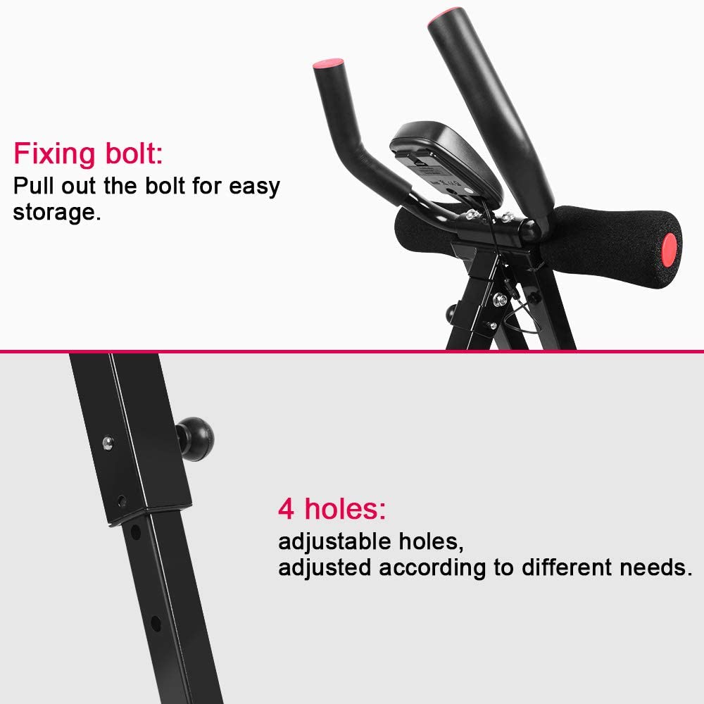 ONETWOFIT Core & Abdominal Trainers Workout Machine with Height Adjustable & LCD Display OT129