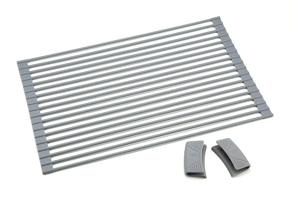 Over the Sink Roll-Up Drying and Rinsing Rack
