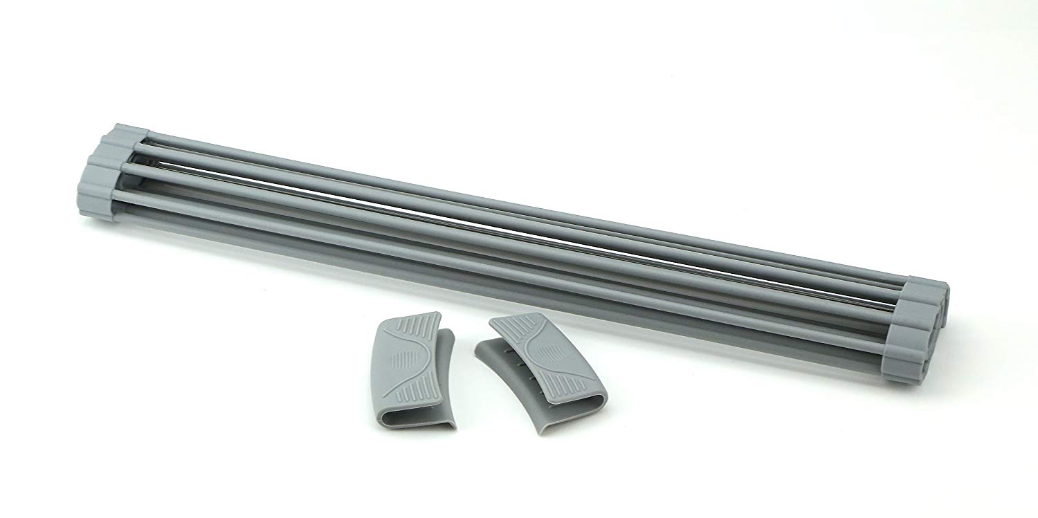 Over the Sink Roll-Up Drying and Rinsing Rack