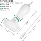 Ownpets 2 in 1 Quiet Portable Pet Hair Dryer with Slicker Brush, Adjustable Temperature & Fast-Drying Towel