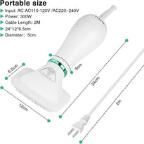 Ownpets 2 in 1 Quiet Portable Pet Hair Dryer with Slicker Brush, Adjustable Temperature & Fast-Drying Towel