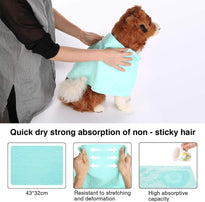 Ownpets 2 in 1 Quiet Portable Pet Hair Dryer with Slicker Brush, Adjustable Temperature & Fast-Drying Towel