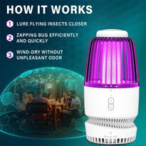 PESTGURU Indoor /Outdoor Fly, Mosquito, Bug, Gnat & Moth Traps with High Powered Electric