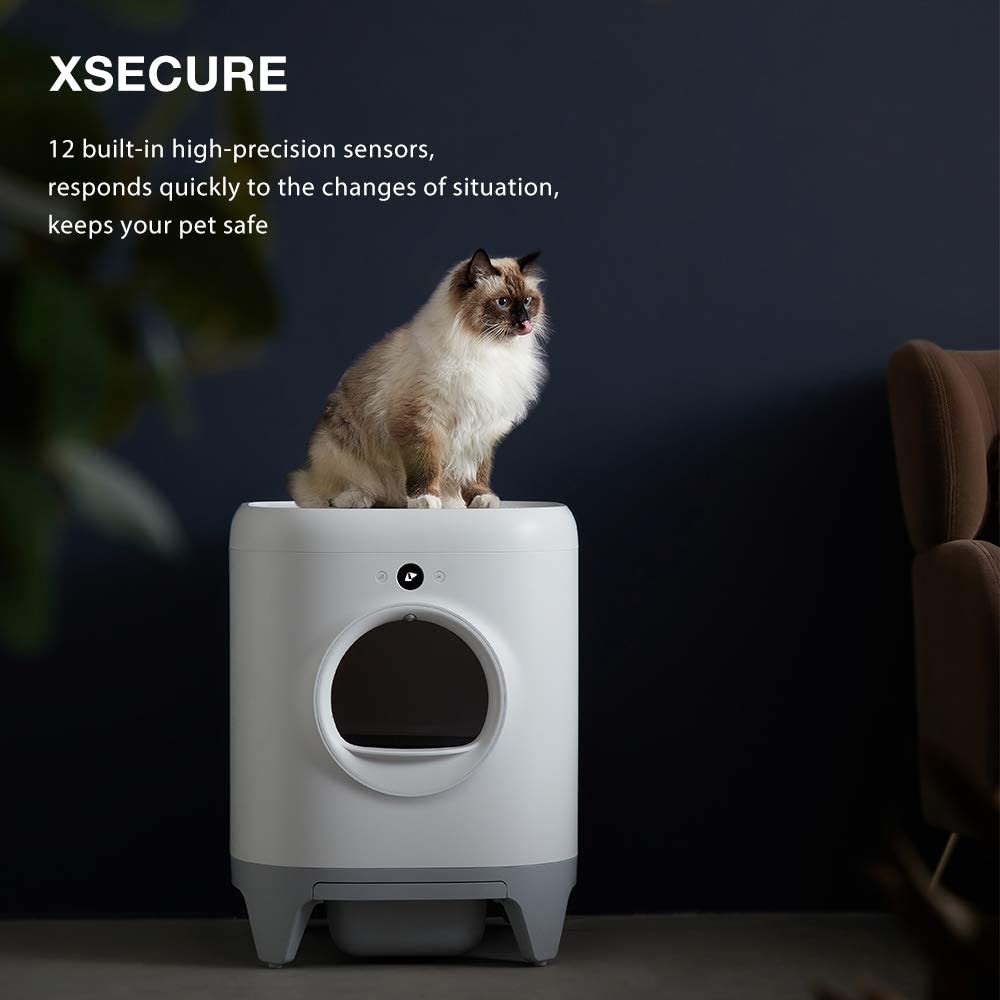 PETKIT Pura X Self-Cleaning Cat Litter Box for Multiple Cats with Mat