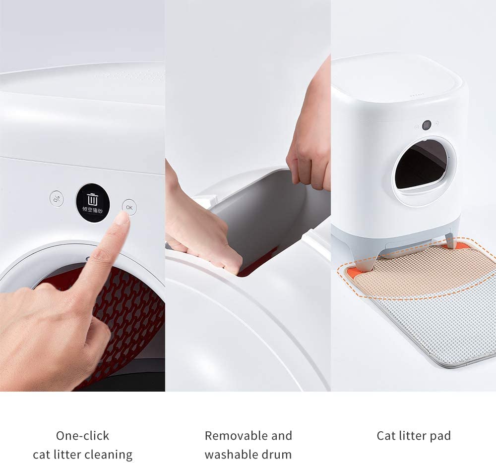 PETKIT Pura X Self-Cleaning Cat Litter Box for Multiple Cats with Mat