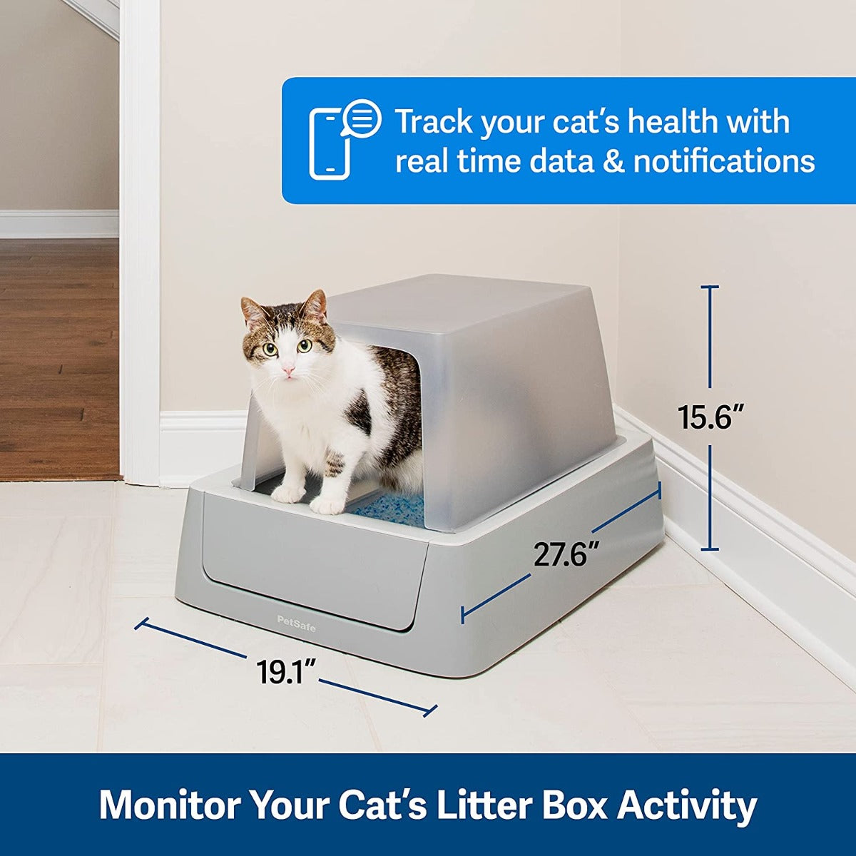 PetSafe ScoopFree Smart Self-Cleaning Cat Litterbox - WiFi & App Enabled - Hands-Free Cleanup