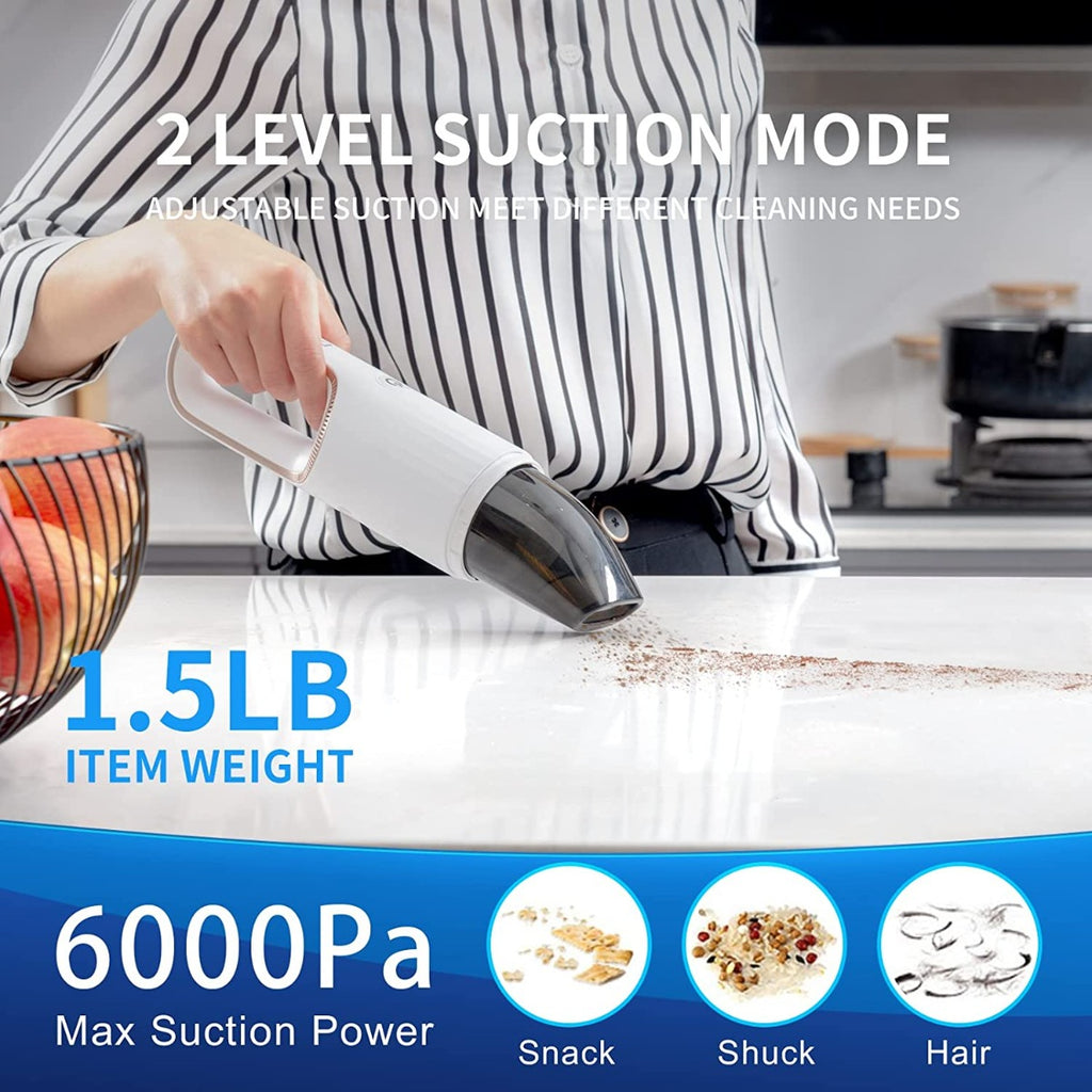 Handheld Portable Car Vacuum with Powerful Suction for Home, Office, Car, Pet Hair