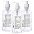 NxN Beauty Advanced Hand Sanitizer Refreshing Gel, with 70% Alcohol, 36 Total FL OZ - 3 Pack of 12 OZ (354ml Each)