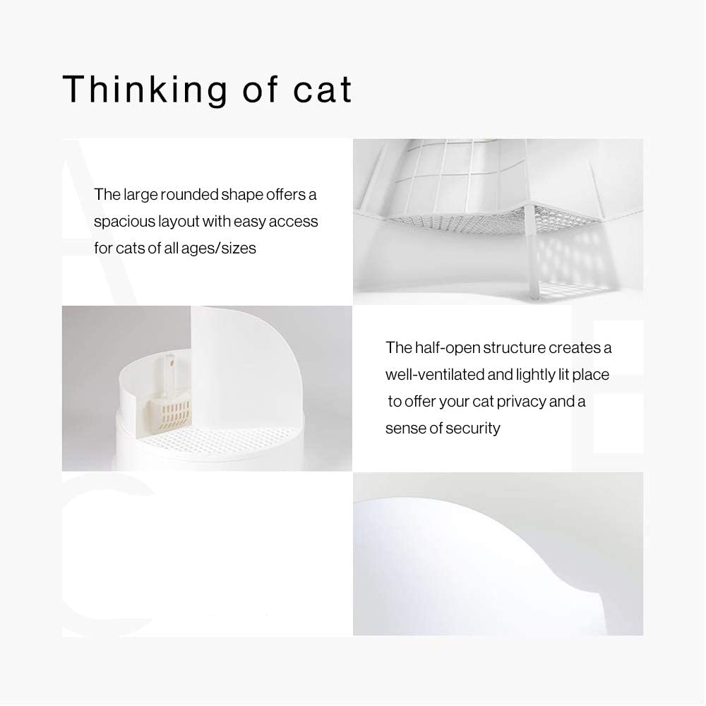 Pidan Extra Large Igloo Cat Dome Litter Box with Modern Minimalist Design