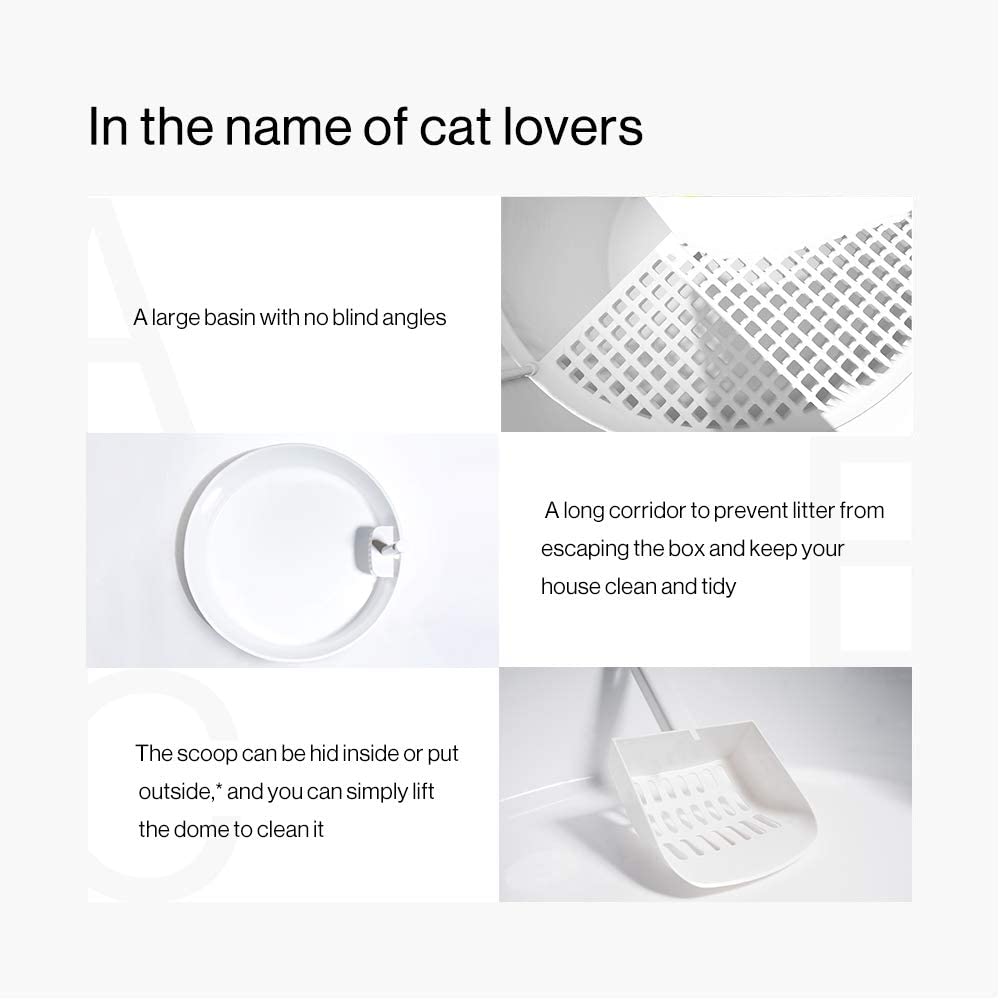 Pidan Extra Large Igloo Cat Dome Litter Box with Modern Minimalist Design