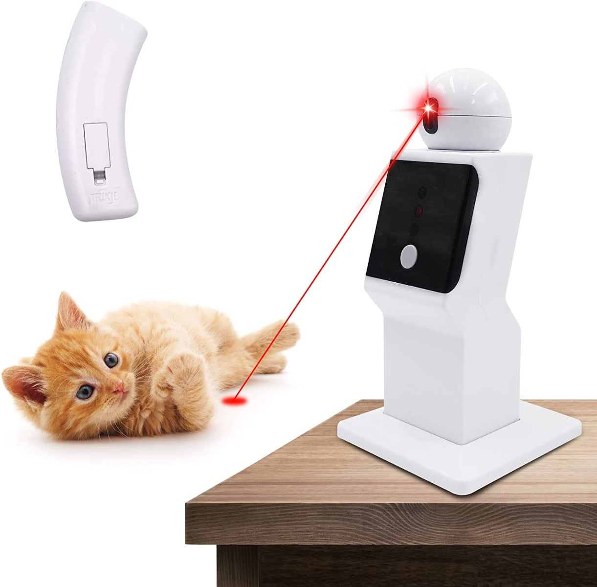 PKNOVEL Automatic Move Interactive Glowing Toy for Cats/Dogs/Puppy, Handle Control