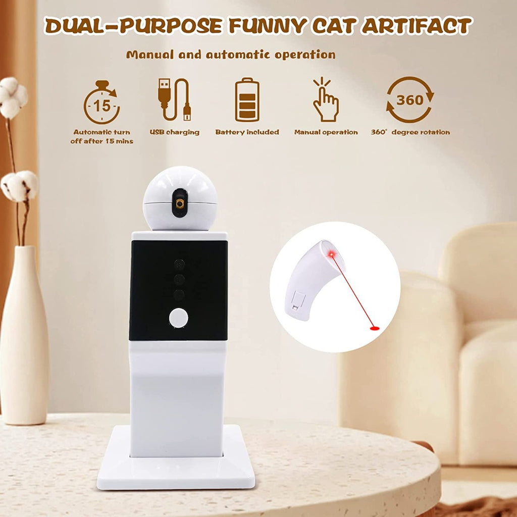 PKNOVEL Automatic Move Interactive Glowing Toy for Cats/Dogs/Puppy, Handle Control