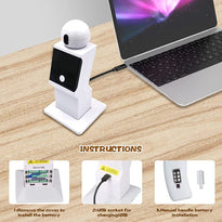 PKNOVEL Automatic Move Interactive Glowing Toy for Cats/Dogs/Puppy, Handle Control