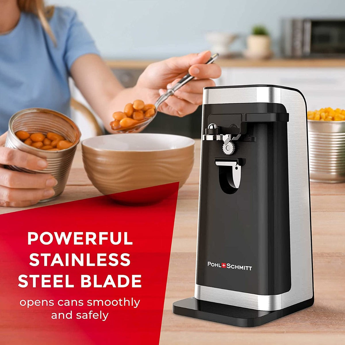 POHL SCHMITT Electric Can Opener, Knife Sharpener and Bottle Opener