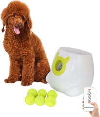 ptlsy Automatic Dog Ball Launcher for Small and Medium Size Dogs, 3 Balls Included (2 inch)