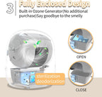 PETJC Automatic Self-Cleaning Cat Litter Box APP Control , Ozone Deodorization for Multiple Cats