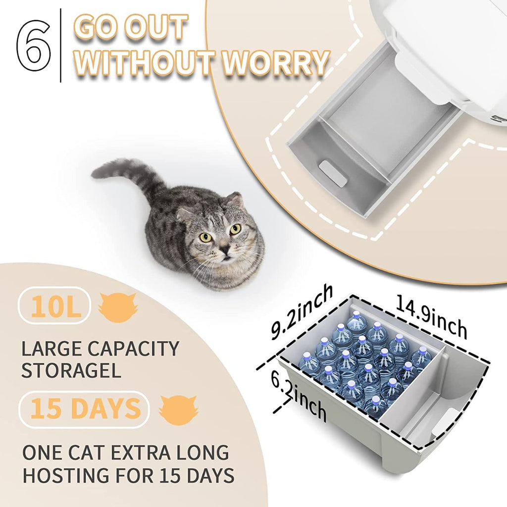 PETJC Automatic Self-Cleaning Cat Litter Box APP Control , Ozone Deodorization for Multiple Cats