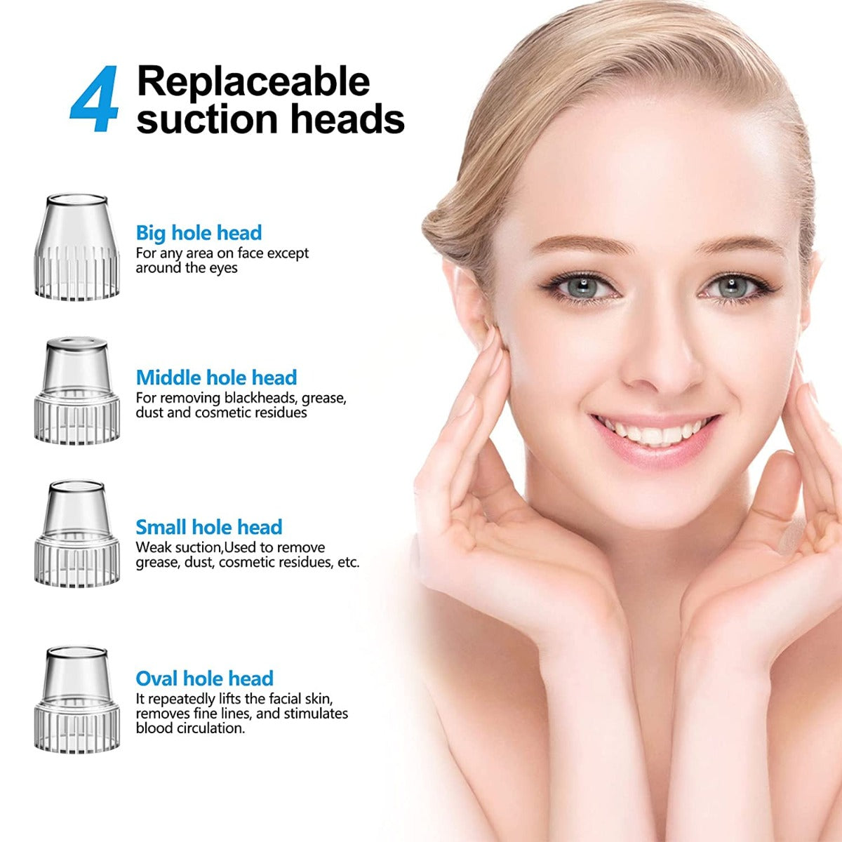 Raxurt Electric Facial Cleansing Brush with Blackhead Remover Vacuum, Upgraded Strong Suction Rechargeable Lightweight Pore Cleanser Sucker Tool with LCD Screen and Stand for Women Men