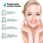 Raxurt Electric Facial Cleansing Brush with Blackhead Remover Vacuum, Upgraded Strong Suction Rechargeable Lightweight Pore Cleanser Sucker Tool with LCD Screen and Stand for Women Men