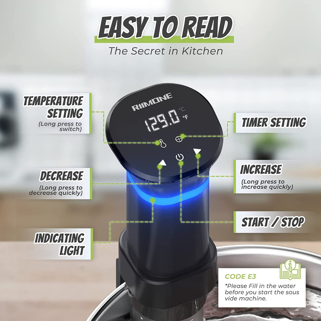 RIIMONE Sous Vide Precision Cooker Machine for Home Precise Cooking